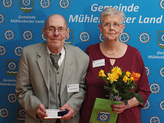 Das Ehepaar Wieland aus Zühlsdorf erhielt die Medaille der Gemeinde Mühlenbecker Land