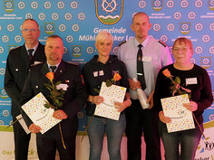 Die vier Feuerwehrvereine im Mühlenbecker Land erhielten den Ehrenamtspreis 2024